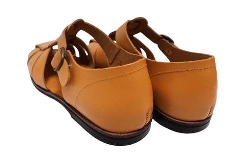 【旅靴屋オリジナル M1425 キャメル】こだわりのメンズ本革グルカサンダル